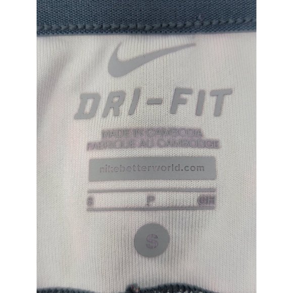 Nike Dri-Fit Compression Leggings Capri Cropped Gray Pink White Drawstring - Picture 4 of 7